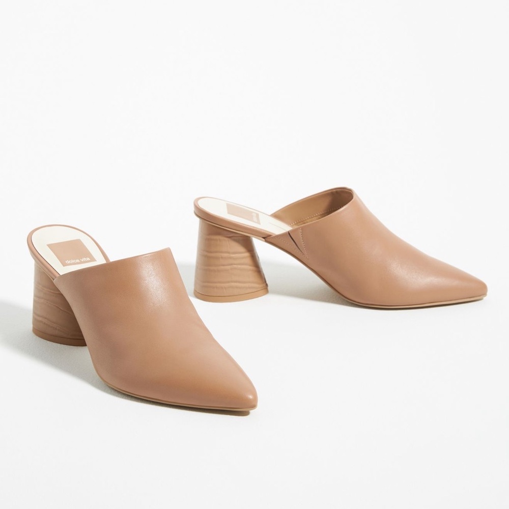 Dolce Vita Tan Leather Mules